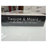 New 4 Pack of Taylor & Moxie 52" x 84" Sheer Curtain Panels