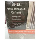 New 2 Pack of SUNBLK Total Black Out Curtains 52" x 84" - Kinsley Taupe