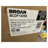 Broan-NuTone Broan Glacier 42 in. Convertible Under-Cabinet Range Hood, 450 Max Blower CFM, Stainless Steel (retail $452.36)