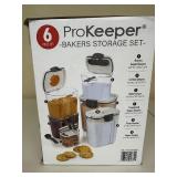 ProKeeper 6-piece Bakers Storage Set - Like New One / 1 of them is damaged