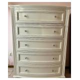 White Five Drawer Chest of Drawers by Holland House