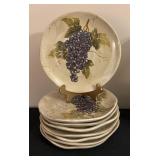 Cabernet and Culinary Studio Collection Grape Motif Plates