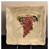 Three Cabernet Grape Motif Platters