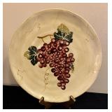 Three Cabernet Grape Motif Platters