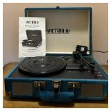 Victrola Bluetooth Turntable with Velure Teal Case