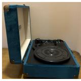 Victrola Bluetooth Turntable with Velure Teal Case