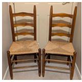 Pair of Vintage Ladder Back Chairs