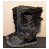 Women’s Pajar Black Fur Boots