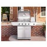 Nexgrill 4-Burner Propane Gas Grill in Stainless Steel with Side Burner   Customer Returns See Pictures