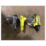 RYOBI ONE+ 18V Cordless 1/4 in. Impact Driver with Battery No Charger Customer Returns See Pictures