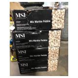 Lot of MSI Mix Marble Pebbles 12 in. x 12 in. Textured Marble Mesh-Mounted Mosaic Floor and Wall Tile (0.9 sq. ft./Each) Customer Returns See Pictures