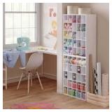 Lot of ClosetMaid 32 in. H x 24 in. W x 12 in. D White Wood Look 25-Cube Storage Organizer Customer Returns See Pictures