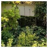 Vigoro 80 in. H Wisteria Black Metal Trellis