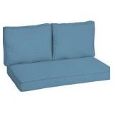 Arden Selections 46 in. x 26 in. Outdoor Loveseat Cushion Set in French Blue Texture