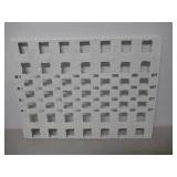 30" x 22" Metal and Paper Pulp Geometric Wall Sculpture Off-White - Threshold