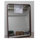 22" x 30" Round Corner Mirror-Threshold-Walnut