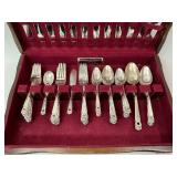 59 Piece Roger Bros Silver Plate Flatware Set