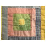 Vintage Twelve-Block Baby Crib Quilt ‘Blocks Stacking Boxes’ Quilt Project in Pastels Waiting for Your Finishing Touch…