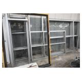 variety of metal window frames. 27"x99". 80"x10