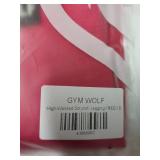 GYM WOLF High-Waisted Scrunch Leggings in Red, Size S