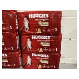 LOT OF 6 Huggies Little Snugglers Diapers Size 1, 33ct/ Pack