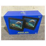 2PCS Onn. 10" Dual Screen DVD Player with Digital Panel