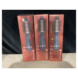 LOT OF 3 Hairitage Ceramic Volumizing Blow Dryer Brush for Curling and Straightening