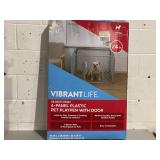 Vibrant Life 4-Panel Pet Playpen, Dog Fence with Door for Indoor and Outdoor Use