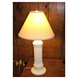 Vintage Table Lamp with Cream Shade and Decorative Base