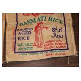 Set of 2 Royal Basmati Rice Burlap Bags - Imported Aged Rice