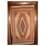 Vintage Tribal Pattern Area Rug with Fringe