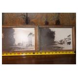 Set of 3 Vintage Framed Black and White Photographs of Enderlin, North Dakota