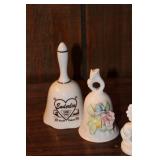 Vintage Collectible Ceramic Bell and Figural Figurines Set