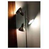 Modern Chrome Floor Lamp with Three Adjustable Shades