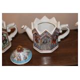 Set of 3 Decorative Teapots by Sadler with Historical Themes