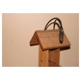 Handcrafted Wooden Birdhouse and Decorative Bird Feeder Set