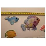 Set of 5 Colorful Decorative Fish Wall Stickers