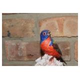 Painted Bunting Bird Figurine on Floral Base by RSPB