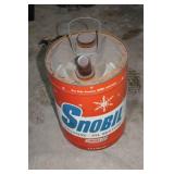 Vintage Snobil Gasoline-Oil Mixture Can - 6 U.S. Gallons