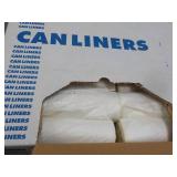 Case of 250 Clear Can Liners 33 gal...