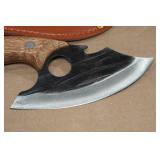 Rolled Carbon Steel Finger Hole Hunting Knife