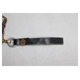 Antique Decorative Leather Pouch with Metal Accents