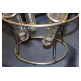 Vintage Test Tube Holder with Candle