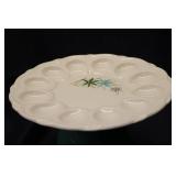 Vintage Egg Plate with Floral Design