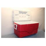 Coleman 48-Quart Red Cooler with White Lid