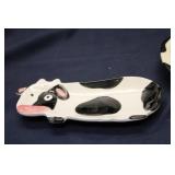 Cow-Themed Butter Dish and Serving Tray Set