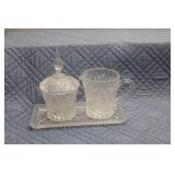 Collection of Vintage Holiday Dinnerware and Cut Glass Serving Pieces