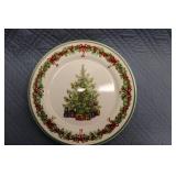 Collection of Vintage Holiday Dinnerware and Cut Glass Serving Pieces