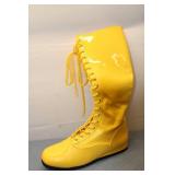 Vintage Hulkamania Costume Set with Yellow Boots, Wig, and Accessories