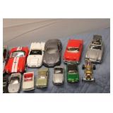 Collection of 40 Die-Cast Model Cars from Various Eras